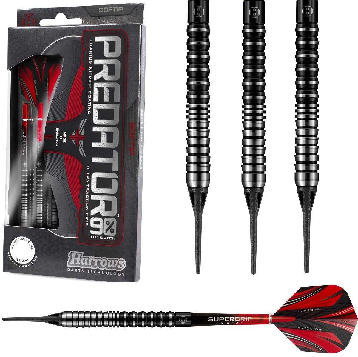 新品 Harrows Predator ダーツ 20g タングステン Predator 90% Soft Tip Darts